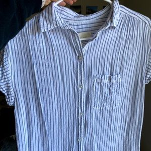 Collared stripe button up blouse from AE.